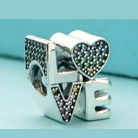 Pandora multi-colored love charm bead. - Picture 3 of 7